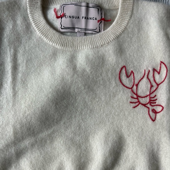 Lingua Franca Embroidered Lobster Crewneck - Picture 2 of 3